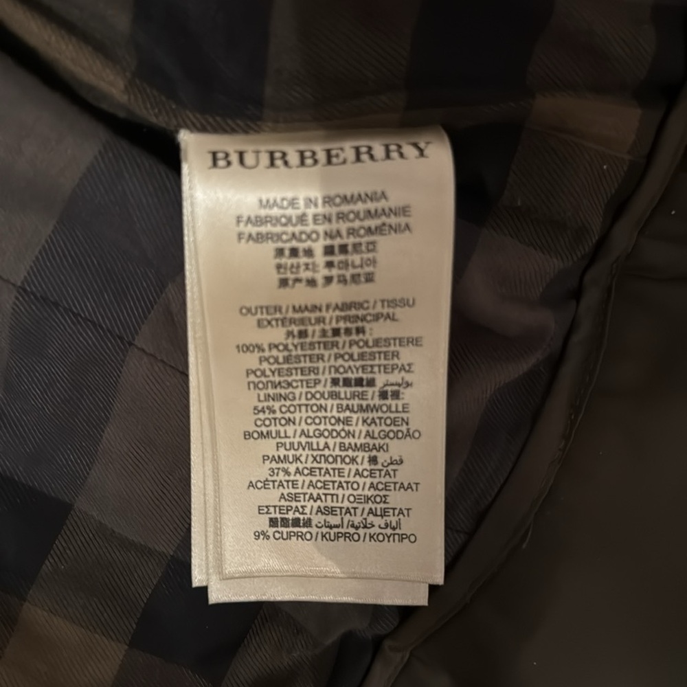 Burberry Brit Quilted Jacket with Shearling Collar (Olive Green, Size XS) - Picture 4 of 8